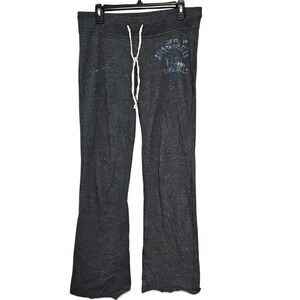 American Eagle Wide Leg Sweatpants Size Extra Small Dark Gray With Logo